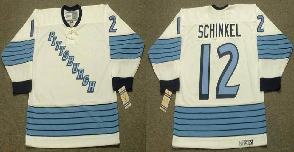 2019 Men Pittsburgh Penguins #12 Schinkel White CCM NHL jerseys->pittsburgh penguins->NHL Jersey
